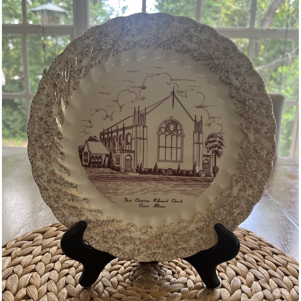 Vintage World Wide Art Studios First Christian Reformed Church Cicero, IL Plate